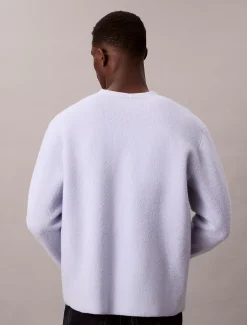 Calvin Klein Pullover aus gekochter Merinowolle mit V-Ausschnitt^Herren Strickdesigns