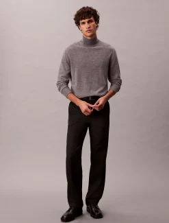 Calvin Klein Pullover aus Merinowolle mit Stehkragen^Herren Strickdesigns