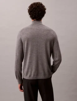 Calvin Klein Pullover aus Merinowolle mit Stehkragen^Herren Strickdesigns