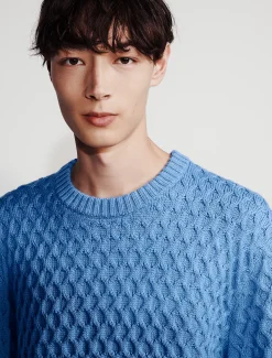 Calvin Klein Pullover aus Merinowolle mit Rundhalsausschnitt^Herren Strickdesigns