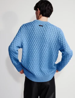 Calvin Klein Pullover aus Merinowolle mit Rundhalsausschnitt^Herren Strickdesigns