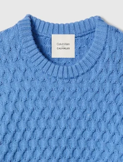 Calvin Klein Pullover aus Merinowolle mit Rundhalsausschnitt^Herren Strickdesigns