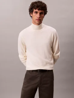Calvin Klein Pullover aus Merinowolle mit Stehkragen^Herren Strickdesigns