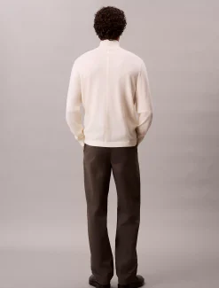 Calvin Klein Pullover aus Merinowolle mit Stehkragen^Herren Strickdesigns
