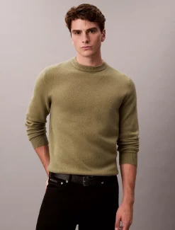 Calvin Klein Pullover aus Wolle mit Rundhalsausschnitt^Herren Strickdesigns