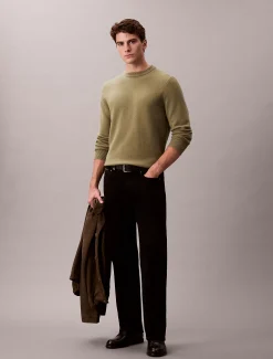 Calvin Klein Pullover aus Wolle mit Rundhalsausschnitt^Herren Strickdesigns