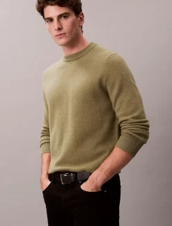 Calvin Klein Pullover aus Wolle mit Rundhalsausschnitt^Herren Strickdesigns