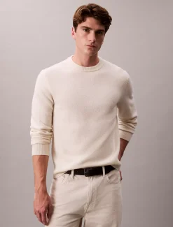 Calvin Klein Pullover aus Wolle mit Rundhalsausschnitt^Herren Strickdesigns