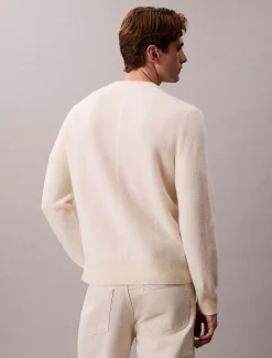 Calvin Klein Pullover aus Wolle mit Rundhalsausschnitt^Herren Strickdesigns