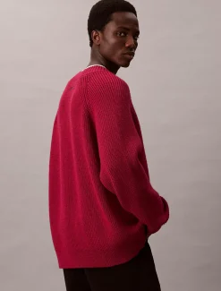 Calvin Klein Pullover mit V-Ausschnitt aus Wollgemisch^Herren Strickdesigns