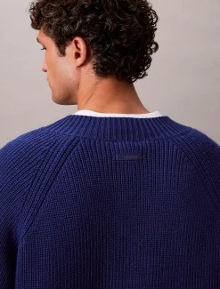 Calvin Klein Pullover mit V-Ausschnitt aus Wollgemisch^Herren Strickdesigns