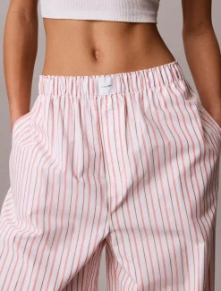 Calvin Klein Pyjama-Hose aus Baumwoll-Popeline^Damen Nachtwäsche & Loungewear