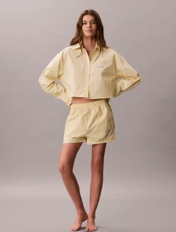 Calvin Klein Pyjama-Shorts aus Baumwoll-Popeline^Damen Nachtwäsche & Loungewear