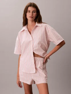 Calvin Klein Pyjama-Shorts aus Baumwoll-Popeline^Damen Nachtwäsche & Loungewear