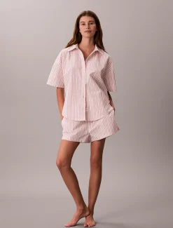 Calvin Klein Pyjama-Shorts aus Baumwoll-Popeline^Damen Nachtwäsche & Loungewear