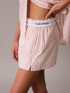 Calvin Klein Pyjama-Shorts aus Baumwoll-Popeline^Damen Nachtwäsche & Loungewear