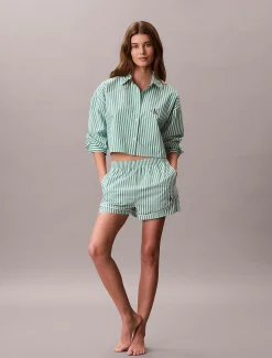 Calvin Klein Pyjama-Shorts aus Baumwoll-Popeline^Damen Nachtwäsche & Loungewear
