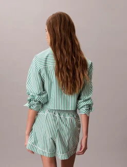 Calvin Klein Pyjama-Shorts aus Baumwoll-Popeline^Damen Nachtwäsche & Loungewear