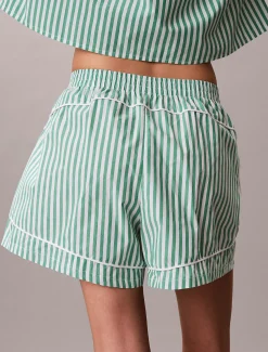 Calvin Klein Pyjama-Shorts aus Baumwoll-Popeline^Damen Nachtwäsche & Loungewear