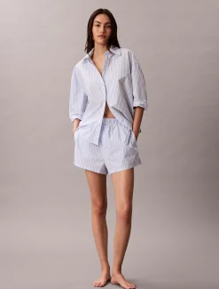 Calvin Klein Pyjama-Shorts aus Baumwoll-Popeline^Damen Nachtwäsche & Loungewear