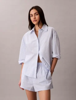 Calvin Klein Pyjama-Shorts aus Baumwoll-Popeline^Damen Nachtwäsche & Loungewear