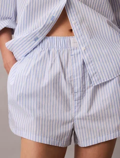 Calvin Klein Pyjama-Shorts aus Baumwoll-Popeline^Damen Nachtwäsche & Loungewear