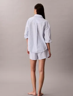 Calvin Klein Pyjama-Shorts aus Baumwoll-Popeline^Damen Nachtwäsche & Loungewear