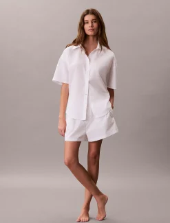Calvin Klein Pyjama-Shorts aus Baumwoll-Popeline^Damen Nachtwäsche & Loungewear