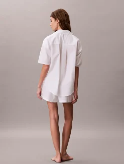 Calvin Klein Pyjama-Shorts aus Baumwoll-Popeline^Damen Nachtwäsche & Loungewear