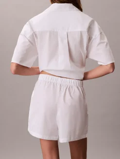 Calvin Klein Pyjama-Shorts aus Baumwoll-Popeline^Damen Nachtwäsche & Loungewear