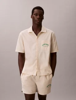 Calvin Klein Pyjama-Top aus Baumwolle mit Logo^Herren Nachtwäsche & LoungewearFrisch Eingetroffen