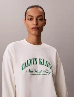 Calvin Klein Pyjama-Top aus Baumwolle mit Heritage-Logo^Damen Nachtwäsche & Loungewear