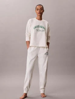 Calvin Klein Pyjama-Top aus Baumwolle mit Heritage-Logo^Damen Nachtwäsche & Loungewear