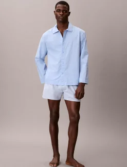 Calvin Klein Pyjama-Top aus Baumwoll-Popeline^Herren Nachtwäsche & LoungewearFrisch Eingetroffen