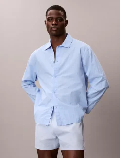 Calvin Klein Pyjama-Top aus Baumwoll-Popeline^Herren Nachtwäsche & LoungewearFrisch Eingetroffen