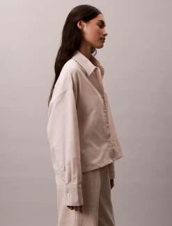 Calvin Klein Pyjama-Top aus Flanell^Damen Nachtwäsche & Loungewear