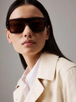 Calvin Klein Quadratische Sonnenbrille CK24502S^Damen Sonnenbrillen|BademodeFrisch Eingetroffen