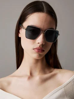 Calvin Klein Quadratische Sonnenbrille CKJ24201S^Damen Sonnenbrillen