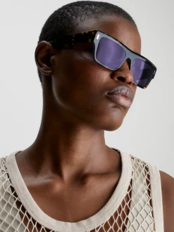 Calvin Klein Quadratische Sonnenbrille CK23504S^Damen Sonnenbrillen|Sonnenbrillen