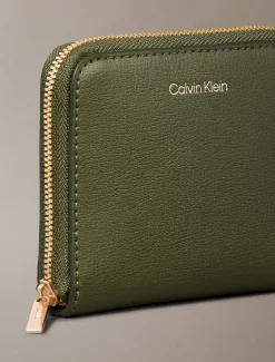 Calvin Klein Quadratisches Portemonnaie mit Reißverschluss und Folien-Logo^Damen Geldbörsen & Etuis