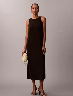 Calvin Klein Raffiniertes ärmelloses Jersey-Hardware-Kleid^Damen Kleider & Röcke
