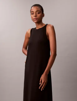 Calvin Klein Raffiniertes ärmelloses Jersey-Hardware-Kleid^Damen Kleider & Röcke
