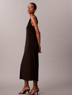Calvin Klein Raffiniertes ärmelloses Jersey-Hardware-Kleid^Damen Kleider & Röcke