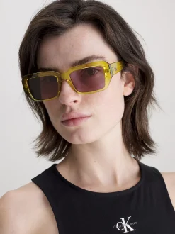 Calvin Klein Rechteckige Sonnenbrille CKJ23602S^Damen Sonnenbrillen|Sonnenbrillen