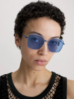 Calvin Klein Rechteckige Sonnenbrille CK23100S^Damen Sonnenbrillen