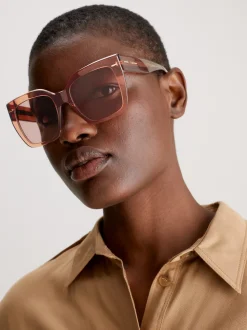 Calvin Klein Rechteckige Sonnenbrille CK23508S^Damen Sonnenbrillen