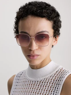 Calvin Klein Rechteckige Sonnenbrille CK23100S^Damen Sonnenbrillen