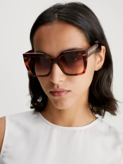 Calvin Klein Rechteckige Sonnenbrille CK23508S^Damen Sonnenbrillen
