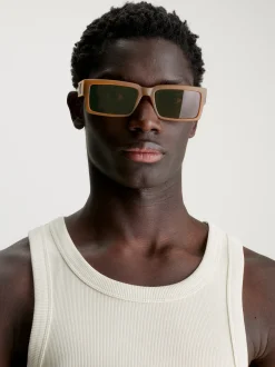 Calvin Klein Rechteckige Sonnenbrille CKJ23623S^Herren Sonnenbrillen