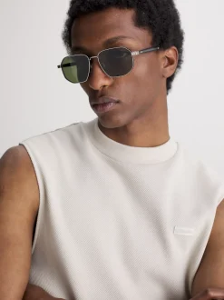 Calvin Klein Rechteckige Sonnenbrille CK23102S^Herren Sonnenbrillen